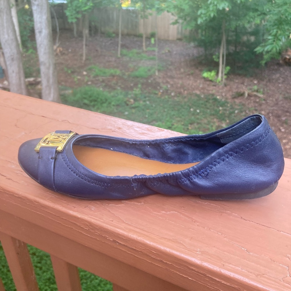 Lauren Ralph Lauren blue leather flats - Picture 7 of 15